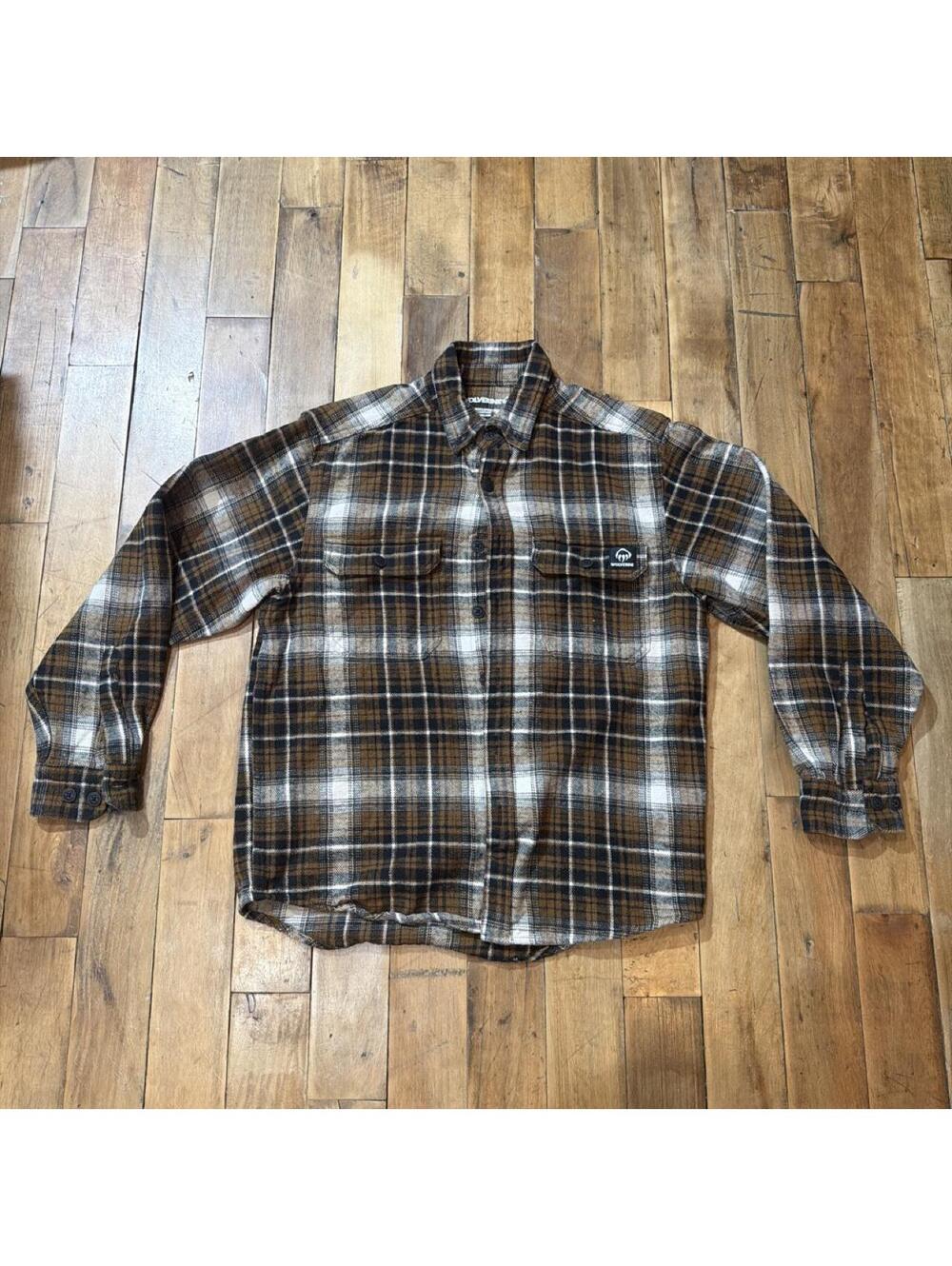 Wolverine brown plaid flannel shirt — men's M
